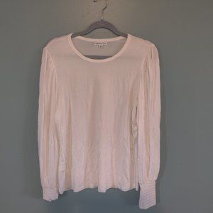 Ophelia Rose White Long Sleeve Top Size M
